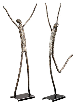 Set Figurine Decorative Emotion, Metal Argintiu