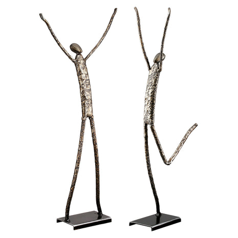 Set Figurine Decorative Emotion, Metal Argintiu