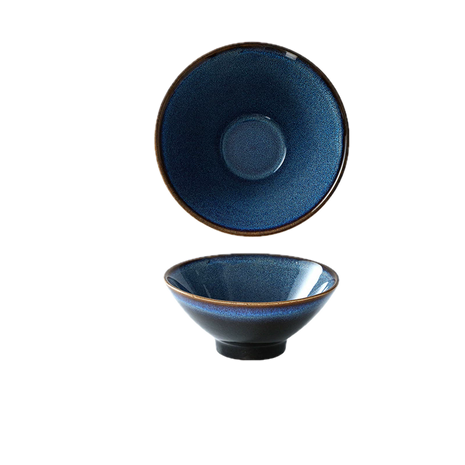 Bol Ceramic Japonez, Albastru Deschis, 330 ml