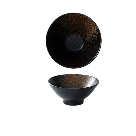 Bol Ceramic Japonez, Negru Maro, 330 ml