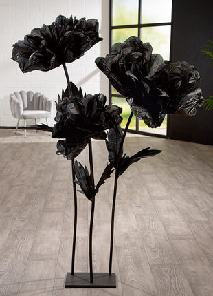 Decoratiune Florala, Negru, 155 cm