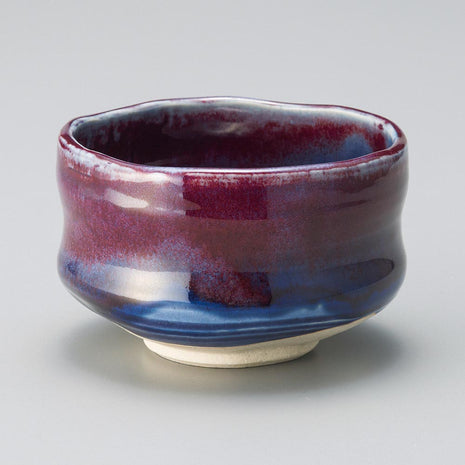 Bol Japonez pentru Matcha, Glazura Cinnabar Violet, 12.6 cm
