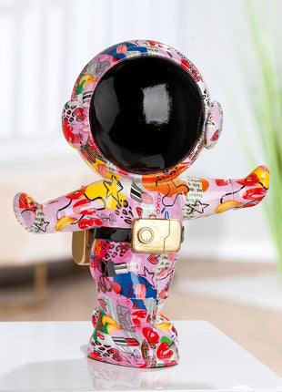 Figurina Decorativa Astronaut OOH LALA, Rasina Sintetica, Multicolor