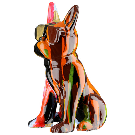 Figurina Decorativa Bulldog, Rasina Sintetica, Multicolor