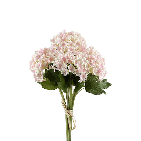 Buchet Decorativ Artificial cu Hortensie, Roz, 28 cm