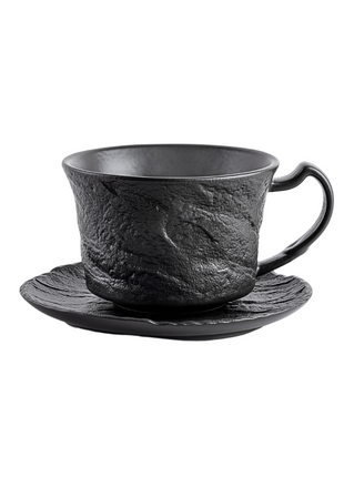 Set 2 Cesti Cafea cu Farfurioara din Portelan Fin, 75 ml
