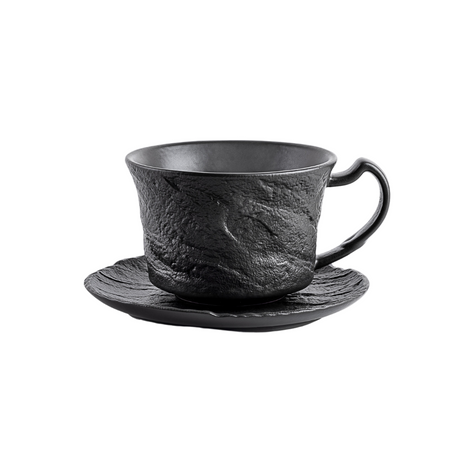 Set 2 Cesti Cafea cu Farfurioara din Portelan Fin, 75 ml
