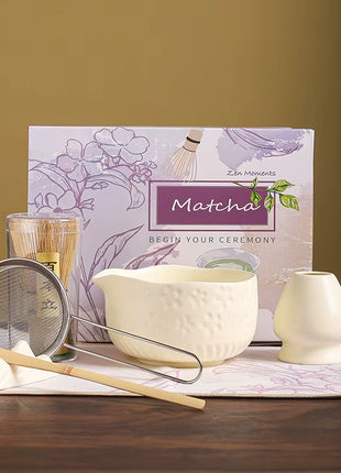 Set pentru Matcha, 7 Piese, Alb