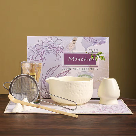 Set pentru Matcha, 7 Piese, Alb