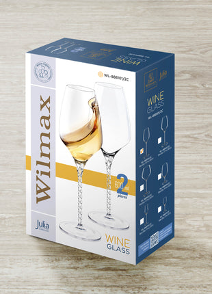 Set 2 Pahare de Vin, 600 ml, Sticla Cristalina, 28 cm