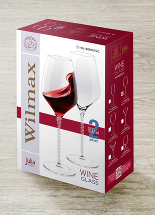 Set 2 Pahare de Vin, 800 ml, Sticla Cristalina, 29 cm
