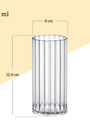 Set 6 Pahare din Sticla Termorezistenta, 300 ml