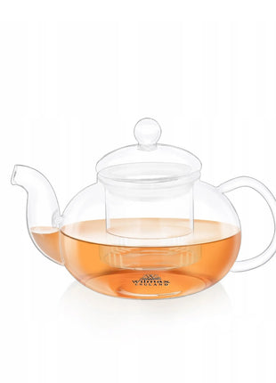 Ceainic din Sticla Borosilicata Termorezistenta cu Filtru din Sticla
