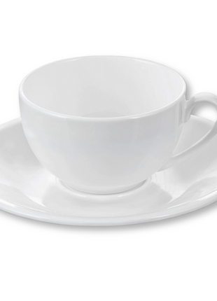 Set 6 Cesti de Cafea cu Farfurioara din Portelan, 80 ml