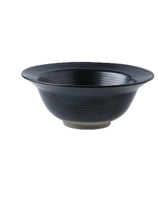 Bol Ceramic Japonez, Negru Intens, 430 ml