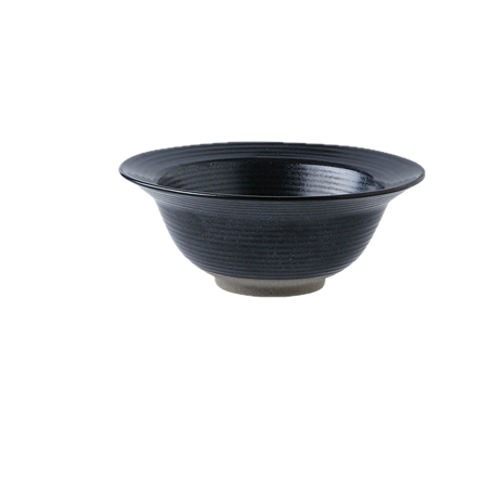 Bol Ceramic Japonez, Negru Intens, 430 ml