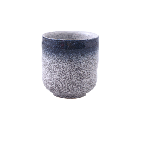 Cana Ceramica Japoneza, Alb cu Albastru Degrade, 350 ml