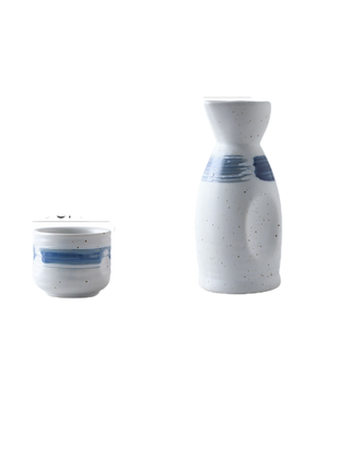 Set Sake Ceramic, Albastru Zen
