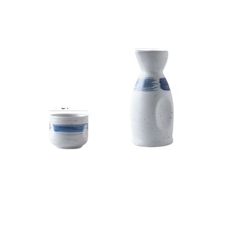 Set Sake Ceramic, Albastru Zen