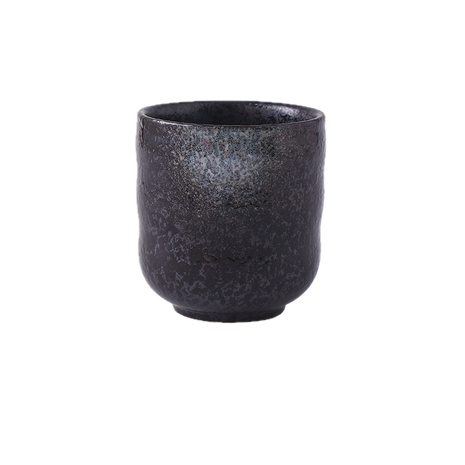 Cana Ceramica Japoneza, Negru Texturat, 350 ml