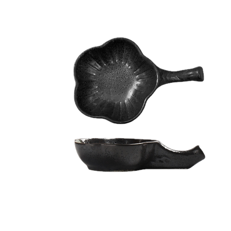 Sosiera Japoneza cu Maner, Negru Mat, 11cm
