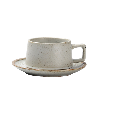 Set Ceasca Cafea cu Farfurioara, Alb Cald, 220 ml