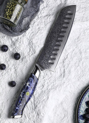 Set de 5 Cutite Premium Damascus cu Manere Pacific Edge