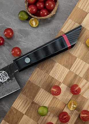 Cutit Kiritsuke 20 cm din Otel Damasc cu Maner G10 Negru