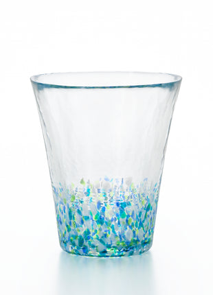 Pahar Lucrat Manual din sticla Japoneza 300 ml „Hortensia Albastra”
