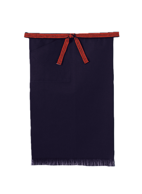 Sort Japonez Tradițional „Maekake” Canvas – Bleumarin, 75% Bumbac