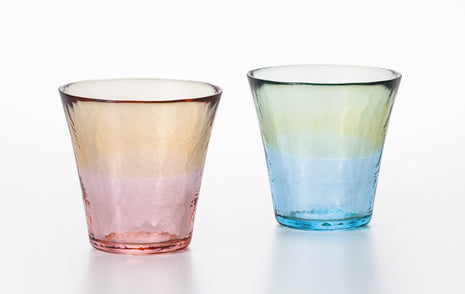 Set Pahare Lucrate Manual din Sticla Japoneza 260 ml „Utsuroi”