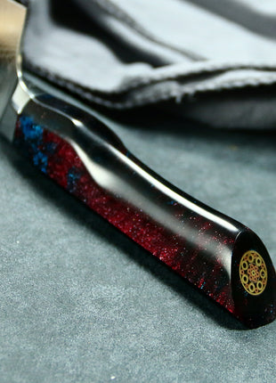 Cutit Universal 15 cm din Otel Damasc cu Maner Cosmic Galaxy