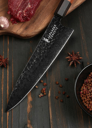 Cutit Kiritsuke 20 cm din Otel 440C cu Maner Lemn Abanos si Rosewood