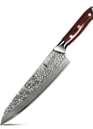 Cutit de Bucatar 21 cm din Otel Damasc cu Maner Rosewood Clasic