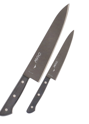Set 2 Cutite MAC Black Fluorine Coated Series, Bucatar 21.5 cm, Curatat 13.5 cm