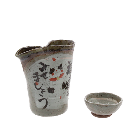 Set Japonez pentru Sake, Pisica Norocoasa, Forma Deformata