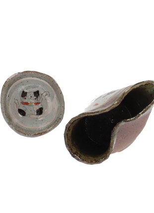 Set Japonez pentru Sake, Pisica Norocoasa, Forma Deformata