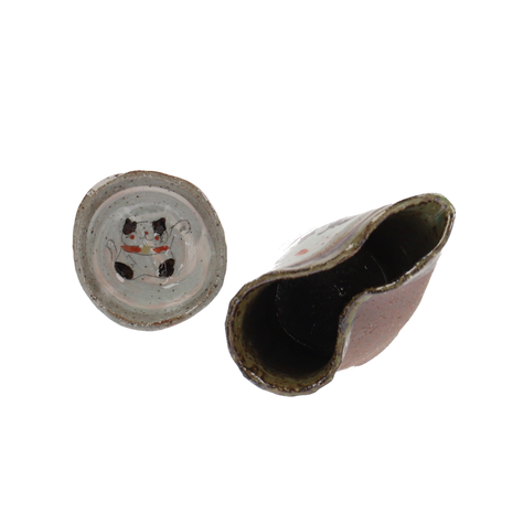 Set Japonez pentru Sake, Pisica Norocoasa, Forma Deformata