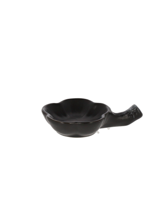 Sosiera Japoneza cu Maner, Negru cu Accente Albe, 11cm