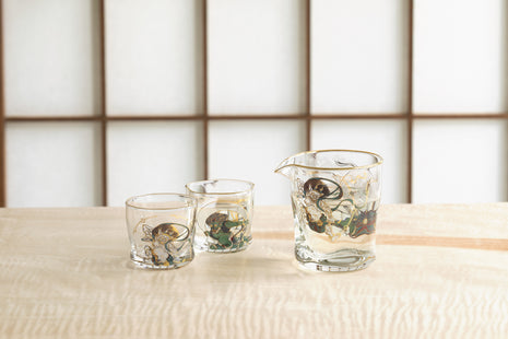 Set Sake Fujin-Raijin, Design Traditional Japonez