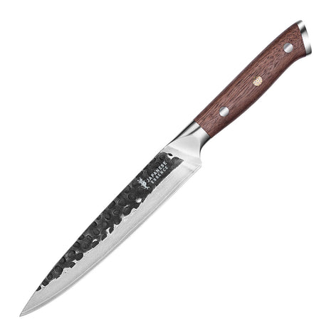 Cutit Universal 15 cm din Otel Damasc cu Maner din Nuc