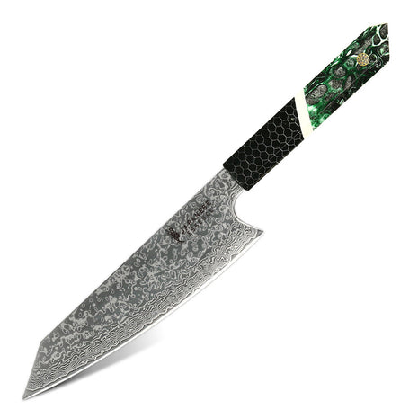 Cutit Kiritsuke 20 cm din Otel Damasc cu Maner Dragon’s Eye