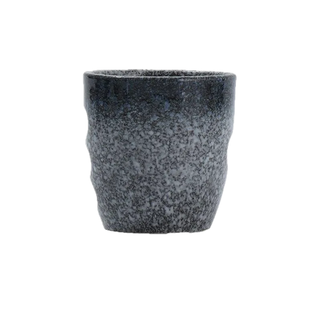 Cana de Cafea din Ceramica Albastra cu Detalii Albe