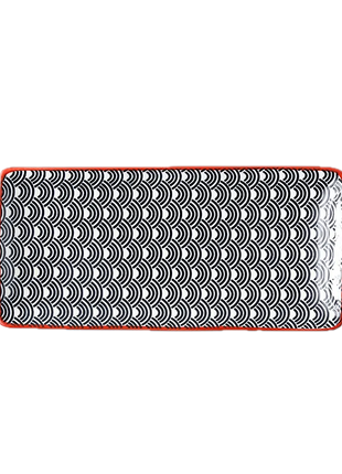 Farfurie Rectangulară pentru Sushi Valuri Japoneze