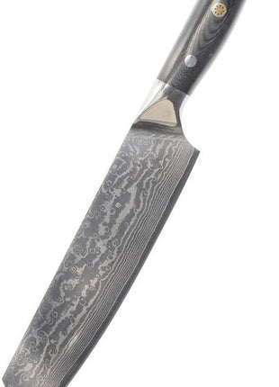 Cutit Kiritsuke 20 cm din Otel Damasc cu maner din fibra de sticla G10