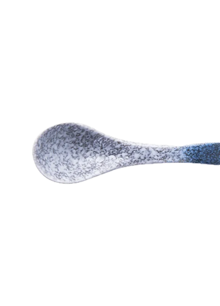 Lingura pentru Ramen Alba cu Accente Albastre