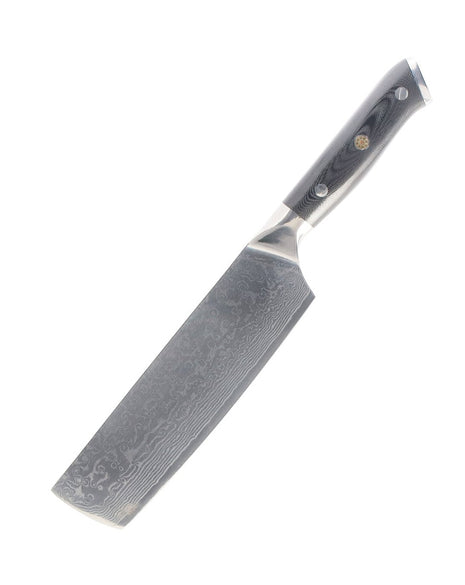 Cutit Nakiri 18 cm din Otel Damasc cu maner din fibra de sticla G10