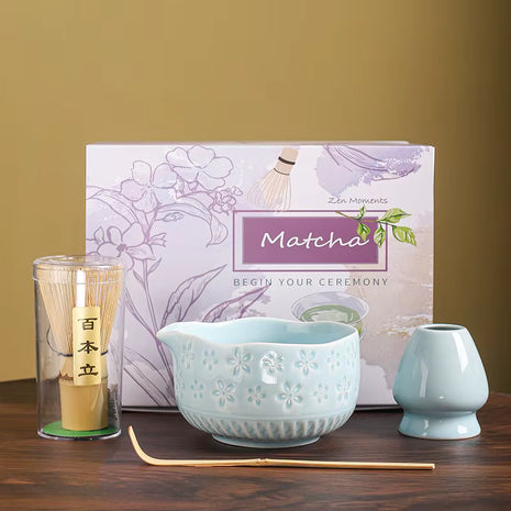 Set pentru Matcha, 7 Piese, Albastru
