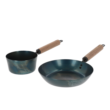 Set Japonez din Otel Carbon, Tigaie 26 cm si Tigaie Adanca 16 cm