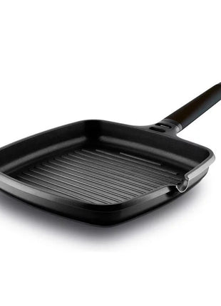 Tigaie Grill Castey cu Maner Negru Detasabil, Aluminiu Turnat, Inductie, 27 cm